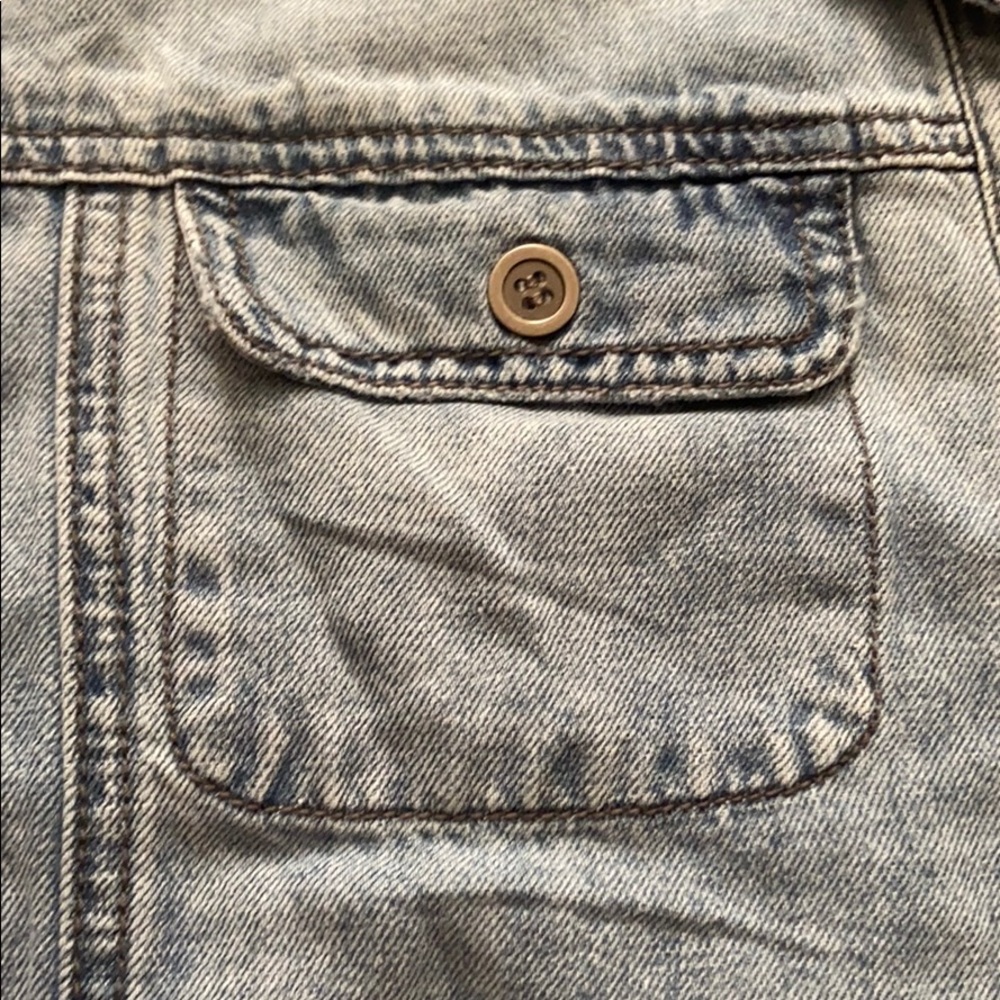 One Teaspoon Button Down Distressed Chambray Top - Picture 11 of 16
